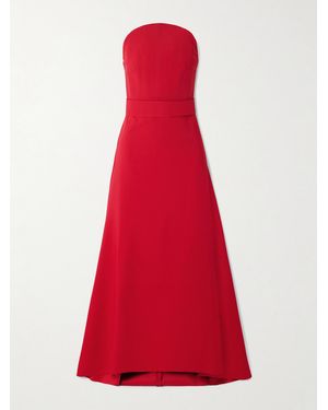 Solace London Ember Belted Crepe Maxi Dress - Red