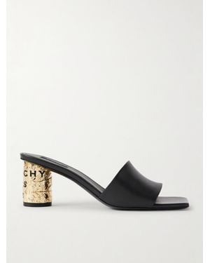 Givenchy Tape Leather Mules - Natural