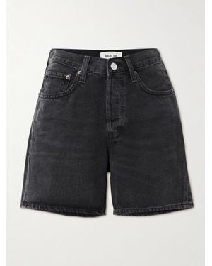 Agolde V-Waist Shorts Aus Denim - Schwarz