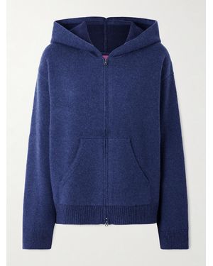 The Elder Statesman Canyon Cashmere Zip-Up Hoodie - Blue