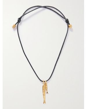 Alighieri Net Sustain Gone Fishing-Plated Cord Necklace - Natural