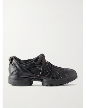 Simone Rocha Adidas Originals Clima Embellished Lace-Trimmed Leather Sneakers - Black