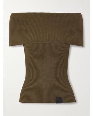 Stella McCartney Strapless Ribbed Wool Top - Green