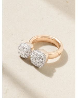 Pomellato Nudo Ring Aus 18 Karat Rosé- Und Weißgold Mit Diamanten - Natur