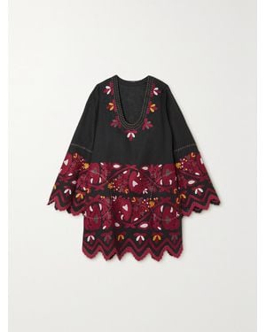 Vita Kin Pippa Embroidered Linen Mini Dress