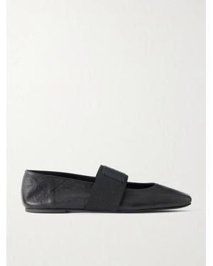 Givenchy Logo-Appliquéd Leather Ballerina Flats - White