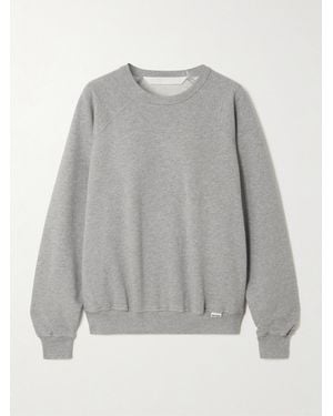 Mother The Biggie Concert Cotton-Jersey Sweatshirt - Grey