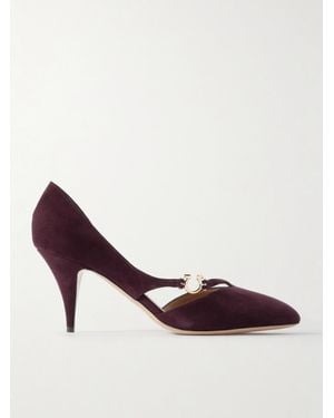 Ferragamo Moreen 70 Pumps Aus Veloursleder - Lila