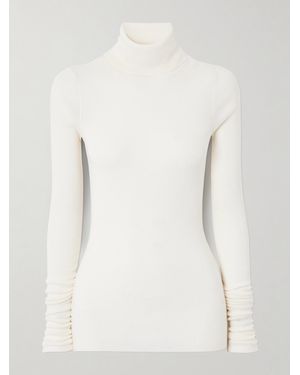 Frankie Shop Utica Wool And Silk-Blend Turtleneck Jumper - White