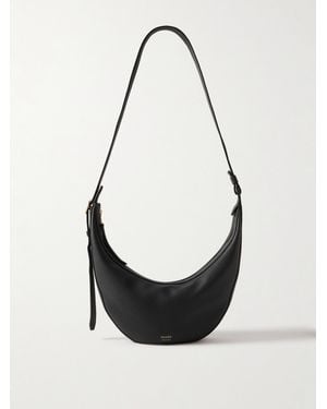 KHAITE Augustina Small Textured-Leather Shoulder Bag - Black