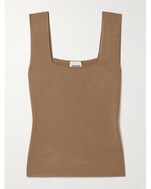 KHAITE Sani Knitted Tank - Brown