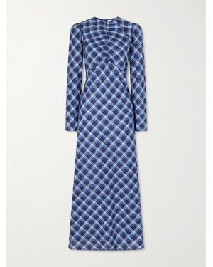 Doen Begonia Printed Organic Cotton Maxi Dress - Blue