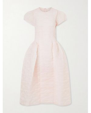 Cecilie Bahnsen Cleopatra Matelassé Organza Midi Dress - Pink