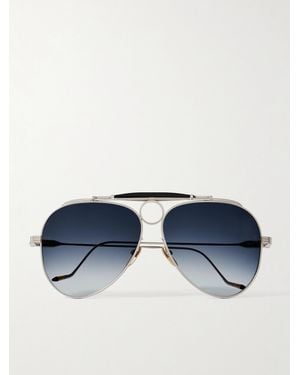 Jacques Marie Mage Duke 2-Tone Aviator-Style Sunglasses - Blue
