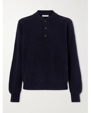 Blazé Milano Highland Dorset Ribbed-Knit Wool And Cashmere-Blend Jumper - Blue