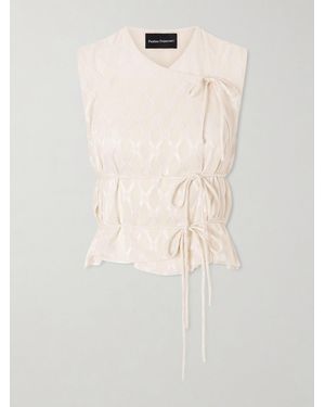 PAULINE DUJANCOURT Diamond Chiffon Top - White