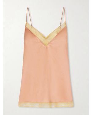 Eres Instant Lace-Trimmed Silk-Satin Camisole - Natural