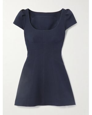 McQueen Day Minikleid Aus Einer Wollmischung - Blau