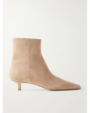 Aeyde Sofie 35 Suede Ankle Boots - Natural