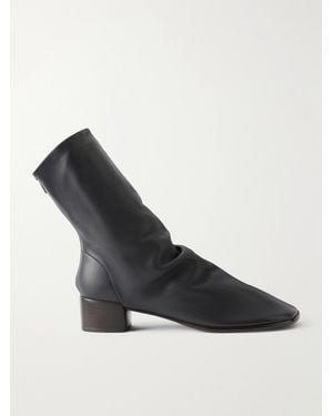 Lemaire Glove 30 Leather Ankle Boots - Black
