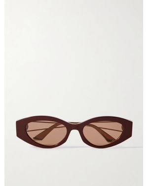 Dior 30Montaigne B6I Cat-Eye Acetate And- And-Tone Sunglasses - Red
