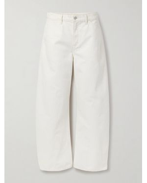 Nili Lotan Tribeca High-Rise Barrel-Leg Jeans - White