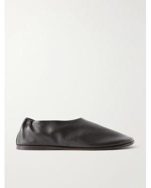Lemaire Glove Leather Slip-Ons - Brown