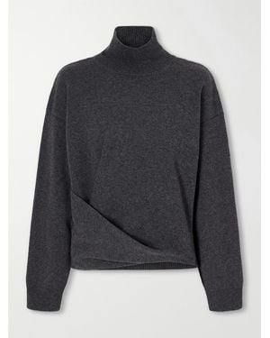 Rohe Asymmetric Wool And Cashmere-Blend Turtleneck Jumper - Black