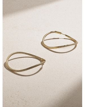 Anita Ko Twisted 18-Karat Diamond Hoop Earrings - Natural