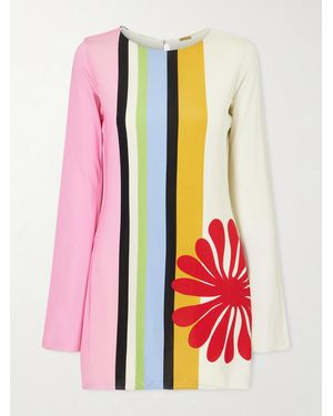 Cala De La Cruz Maisha Printed Stretch-Jersey Mini Dress - Pink