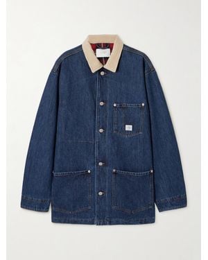 Aimé Leon Dore Jeansjacke Mit Cordbesatz - Blau