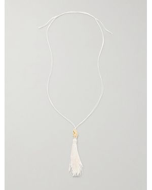 Alighieri Melody Cord And-Plated Necklace - White