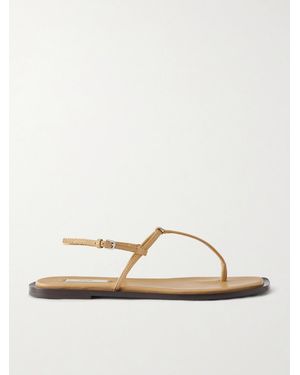 TOTEME T-Strap Leather Flats - White