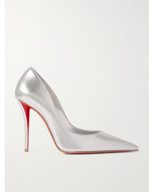 Christian Louboutin Miss Z 100 Pumps Aus Leder Mit Spiegeleffekt - Weiß