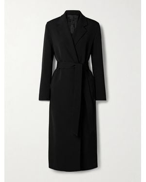 Nili Lotan Bobby Belted Twill Coat - Black