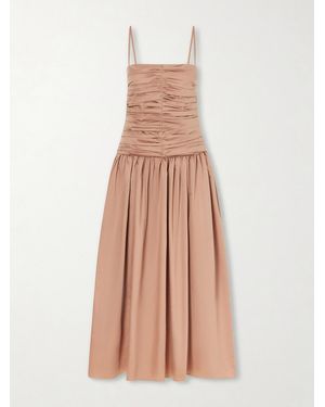 TOVE Amina Gathered Organic Cotton Dress - Natural