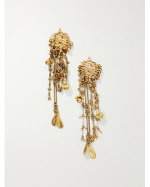 Dries Van Noten Embellished-Tone Earrings - Metallic