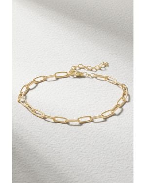 Mateo Paperclip Chain 14-Karat Bracelet - White
