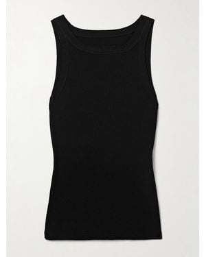 Nili Lotan Jennifer Ribbed Cotton-Jersey Tank - Black