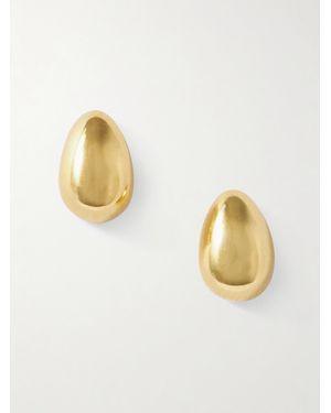 Sophie Buhai Tiny Egg Vermeil Earrings - Metallic
