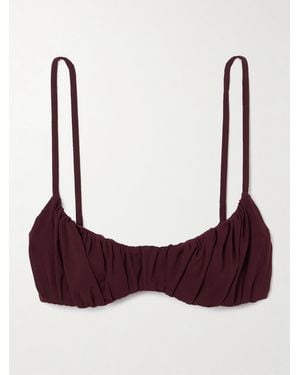 Ulla Johnson Naomi Bikini-Oberteil Mit Bügeln Und Raffungen - Lila