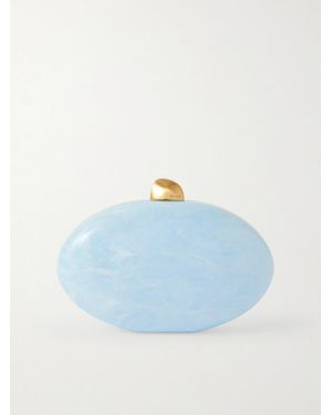 Cult Gaia Eviana Marbled Acrylic Clutch - Blue