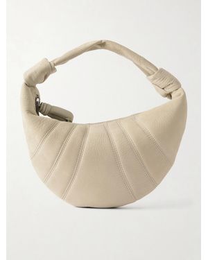 Lemaire Fortune Croissant Mini Suede Shoulder Bag - Natural
