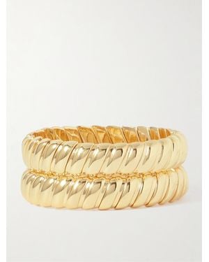 Roxanne Assoulin The Cobra Set Of Two-Tone Bracelets - Metallic