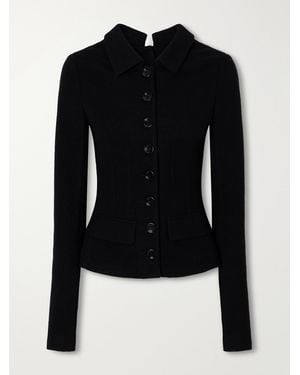 Dolce & Gabbana Darted Wool-Felt Jacket - Blue