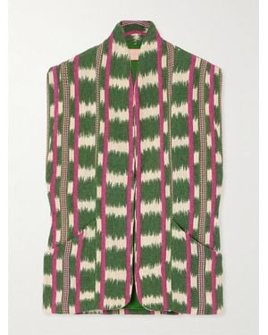 Marta Ferri Ramatuelle Jacquard Vest - Green