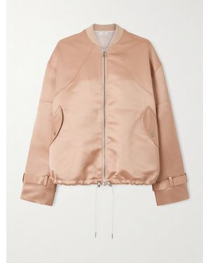 Co. Sports Bomberjacke Aus Duchesse-Satin - Natur