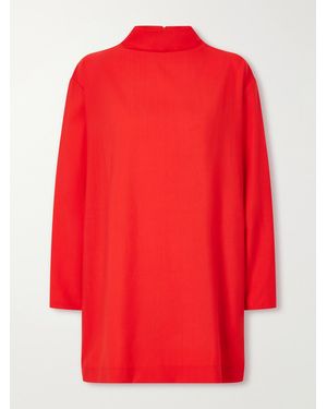 Willy Chavarria Mercedes Wool Mini Dress - Red