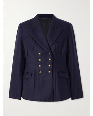 Fortela Doppelreihiger Blazer Aus Wollfilz - Blau