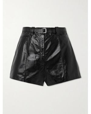 Bally Belted Leather Shorts - Black
